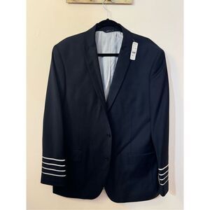 Brooks Brothers x NetJets Jacket Uniform Blazer Wool Blend Navy Blue Men 44L NWT